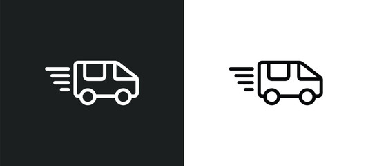 express icon isolated in white and black colors. express outline vector icon from user interface collection for web, mobile apps and ui.
