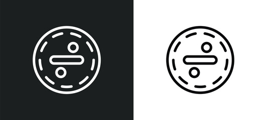 division icon isolated in white and black colors. division outline vector icon from user interface collection for web, mobile apps and ui.