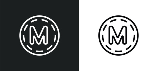 medium icon isolated in white and black colors. medium outline vector icon from user interface collection for web, mobile apps and ui.