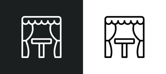 altar icon isolated in white and black colors. altar outline vector icon from valentines day collection for web, mobile apps and ui.