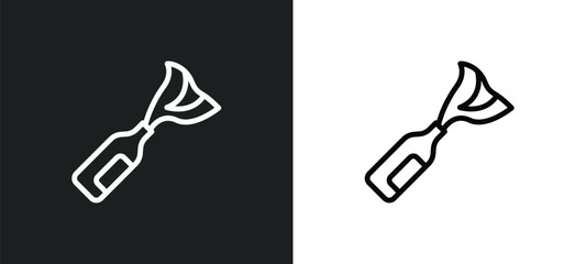 molotov cocktail icon isolated in white and black colors. molotov cocktail outline vector icon from weapons collection for web, mobile apps and ui.