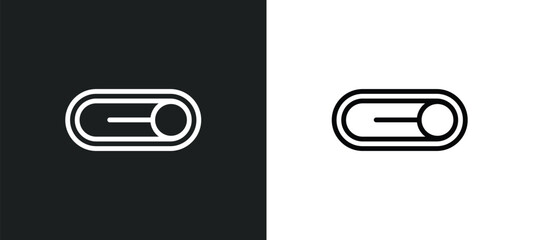 on slider icon isolated in white and black colors. on slider outline vector icon from web collection for web, mobile apps and ui.