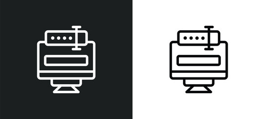 edit text icon isolated in white and black colors. edit text outline vector icon from web hosting collection for web, mobile apps and ui.