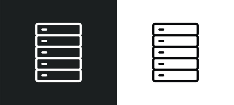 raid icon isolated in white and black colors. raid outline vector icon from web hosting collection for web, mobile apps and ui.