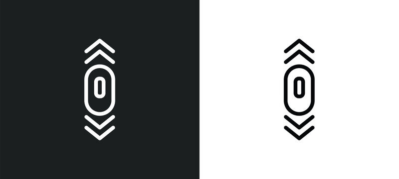 scrolling icon isolated in white and black colors. scrolling outline vector icon from web hosting collection for web, mobile apps and ui.