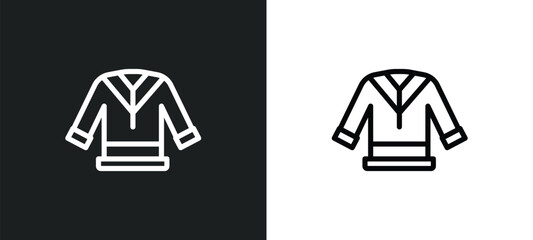 fur coat icon isolated in white and black colors. fur coat outline vector icon from winter collection for web, mobile apps and ui.