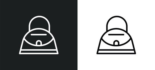 female handbag? icon isolated in white and black colors. female handbag? outline vector icon from woman clothing collection for web, mobile apps and ui.