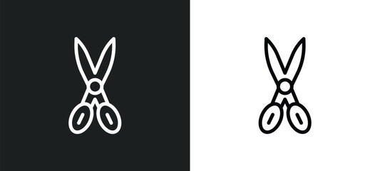 scissors inverted view? icon isolated in white and black colors. scissors inverted view? outline vector icon from woman clothing collection for web, mobile apps and ui.