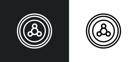 silver icon isolated in white and black colors. silver outline vector icon from zodiac collection for web, mobile apps and ui.