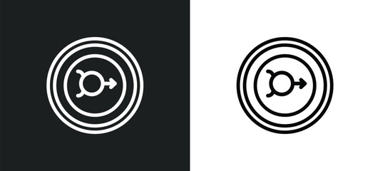 spirit icon isolated in white and black colors. spirit outline vector icon from zodiac collection for web, mobile apps and ui.