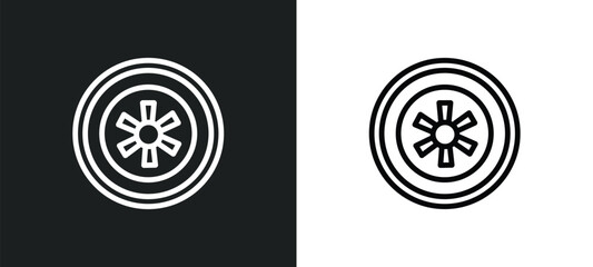 craftiness icon isolated in white and black colors. craftiness outline vector icon from zodiac collection for web, mobile apps and ui.