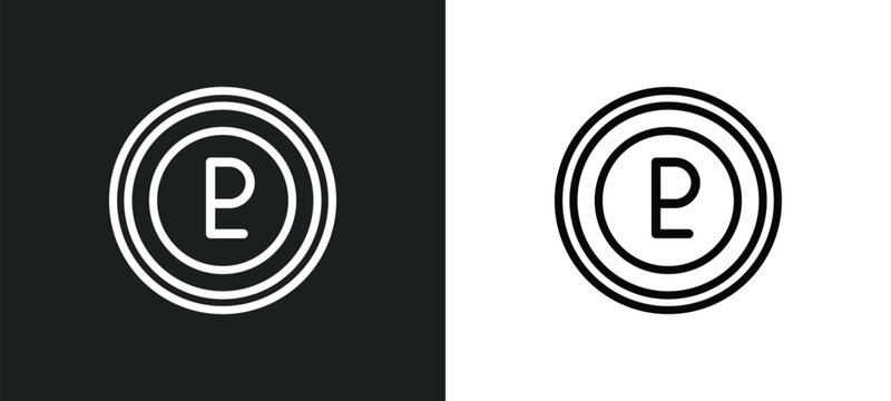 pluto icon isolated in white and black colors. pluto outline vector icon from zodiac collection for web, mobile apps and ui.