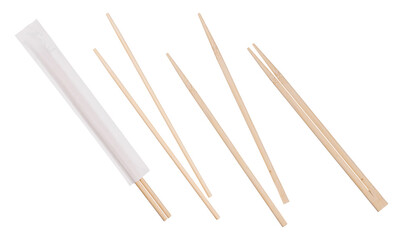 The picture features a set of Asian eating chopsticks. The chopsticks are made of light-colored...
