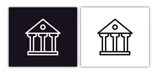 federal agency icon isolated in white and black colors. federal agency outline vector icon from army and war collection for web, mobile apps and ui. - obrazy, fototapety, plakaty