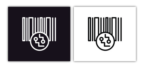 high capacity color barcode icon isolated in white and black colors. high capacity color barcode outline vector icon from artificial intellegence collection for web, mobile apps and ui.