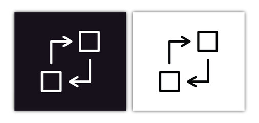 replacement icon isolated in white and black colors. replacement outline vector icon from artificial intelligence collection for web, mobile apps and ui.
