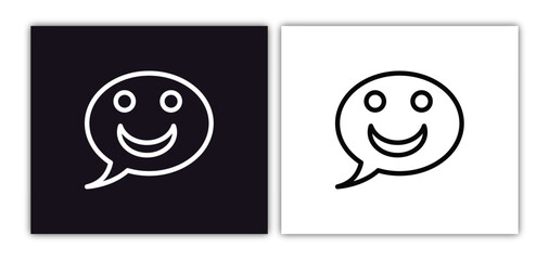 chat icon isolated in white and black colors. chat outline vector icon from artificial intelligence collection for web, mobile apps and ui.