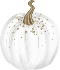 White Pumpkin Gold Glitter - 642042793