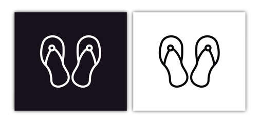 Obraz premium sandals icon isolated in white and black colors. sandals outline vector icon from asian collection for web, mobile apps and ui.