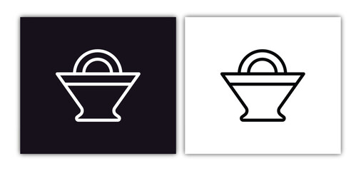 sycee icon isolated in white and black colors. sycee outline vector icon from asian collection for web, mobile apps and ui.