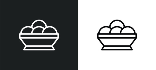 ice cream cup icon isolated in white and black colors. ice cream cup outline vector icon from bistro and restaurant collection for web, mobile apps and ui.