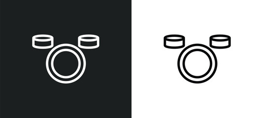 drum icon isolated in white and black colors. drum outline vector icon from brazilia collection for web, mobile apps and ui.