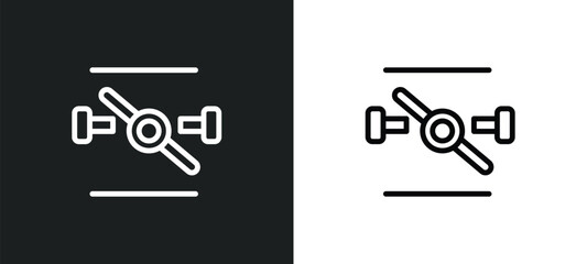 car choke icon isolated in white and black colors. car choke outline vector icon from car parts collection for web, mobile apps and ui.