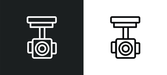 car connecting rod icon isolated in white and black colors. car connecting rod outline vector icon from car parts collection for web, mobile apps and ui.