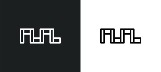 car crank icon isolated in white and black colors. car crank outline vector icon from car parts collection for web, mobile apps and ui.