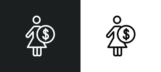 prostitution icon isolated in white and black colors. prostitution outline vector icon from ecology and environment collection for web, mobile apps and ui.