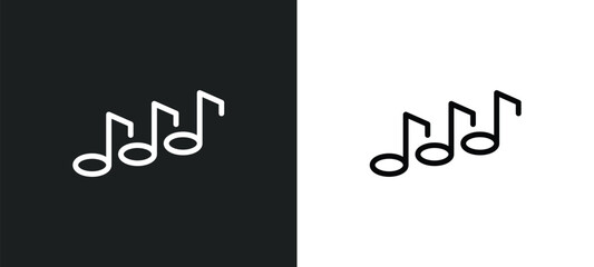 musical note icon isolated in white and black colors. musical note outline vector icon from education collection for web, mobile apps and ui.