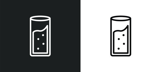 cup of water icon isolated in white and black colors. cup of water outline vector icon from measurement collection for web, mobile apps and ui.