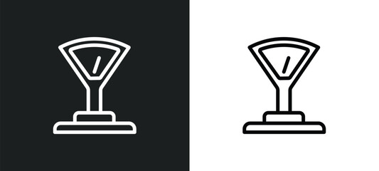 industrial scale icon isolated in white and black colors. industrial scale outline vector icon from measurement collection for web, mobile apps and ui.