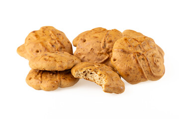 Taai taai is a Dutch delicacy that is often eaten around the time of Sinterklaas. It is made from speculoos, but is softer than traditional speculoos. The literal translation is chewy chewy.