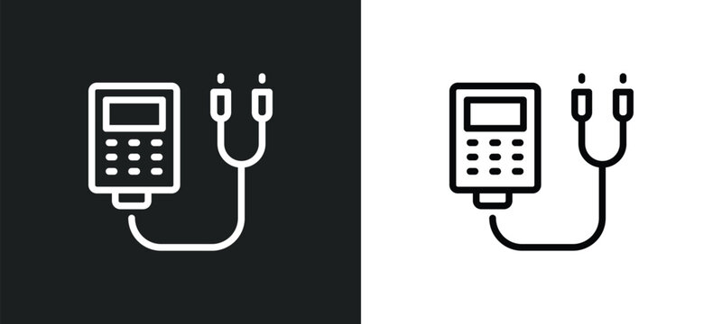 nanometer icon isolated in white and black colors. nanometer outline vector icon from measurement collection for web, mobile apps and ui.