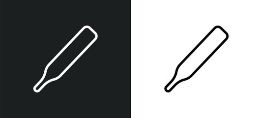 Obraz premium thermometer icon isolated in white and black colors. thermometer outline vector icon from medical collection for web, mobile apps and ui.