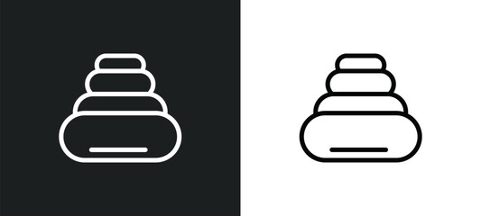 pebble icon isolated in white and black colors. pebble outline vector icon from miscellaneous collection for web, mobile apps and ui.