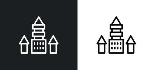 cambodia icon isolated in white and black colors. cambodia outline vector icon from monuments collection for web, mobile apps and ui.