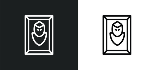 el greco icon isolated in white and black colors. el greco outline vector icon from museum collection for web, mobile apps and ui.