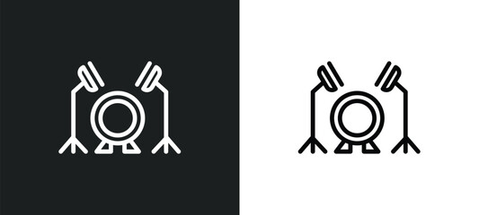 harmony icon isolated in white and black colors. harmony outline vector icon from music collection for web, mobile apps and ui.
