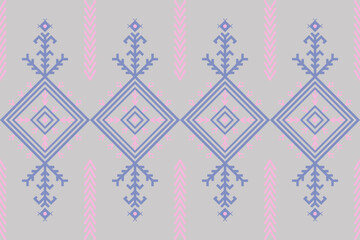 Geometric ethnic oriental pattern traditional Design for fabric,carpet,clothing,textile,batik.Ethnic abstract ikat seamless pattern in tribal.Embroidery style.
