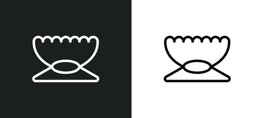 big shell icon isolated in white and black colors. big shell outline vector icon from nautical collection for web, mobile apps and ui.