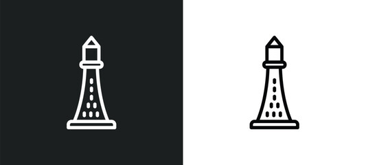 smeaton's tower? icon isolated in white and black colors. smeaton's tower? outline vector icon from nautical collection for web, mobile apps and ui.