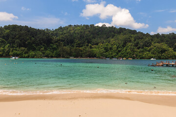 Scenery of Sapi island, an island of Tunku Abdul Rahman National Park in Sabah, Malaysia