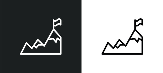 milestone icon isolated in white and black colors. milestone outline vector icon from other collection for web, mobile apps and ui.