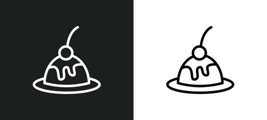 sweet cake icon isolated in white and black colors. sweet cake outline vector icon from party collection for web, mobile apps and ui.