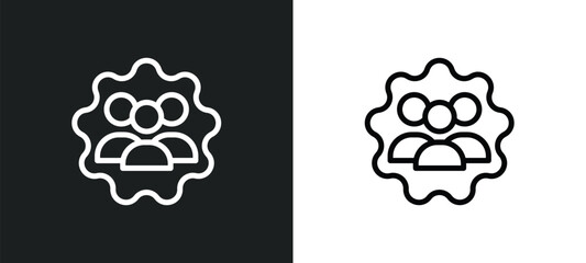trade mark icon isolated in white and black colors. trade mark outline vector icon from people collection for web, mobile apps and ui.