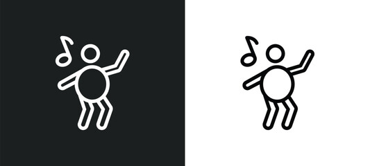 Fototapeta premium carol icon isolated in white and black colors. carol outline vector icon from people collection for web, mobile apps and ui.