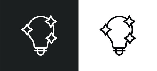 creativity icon isolated in white and black colors. creativity outline vector icon from people skills collection for web, mobile apps and ui.