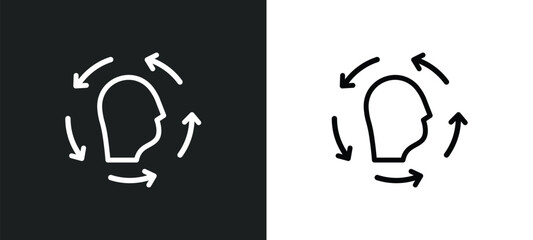 sensitivity icon isolated in white and black colors. sensitivity outline vector icon from people skills collection for web, mobile apps and ui.